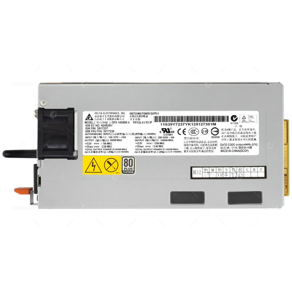 39Y7238 IBM 1400W POWER SUPPLY 80 PLUS PLATINUM FOR X3750